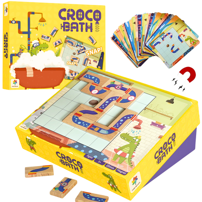 Croco Bath - Jeux de logique en bois magnétique
