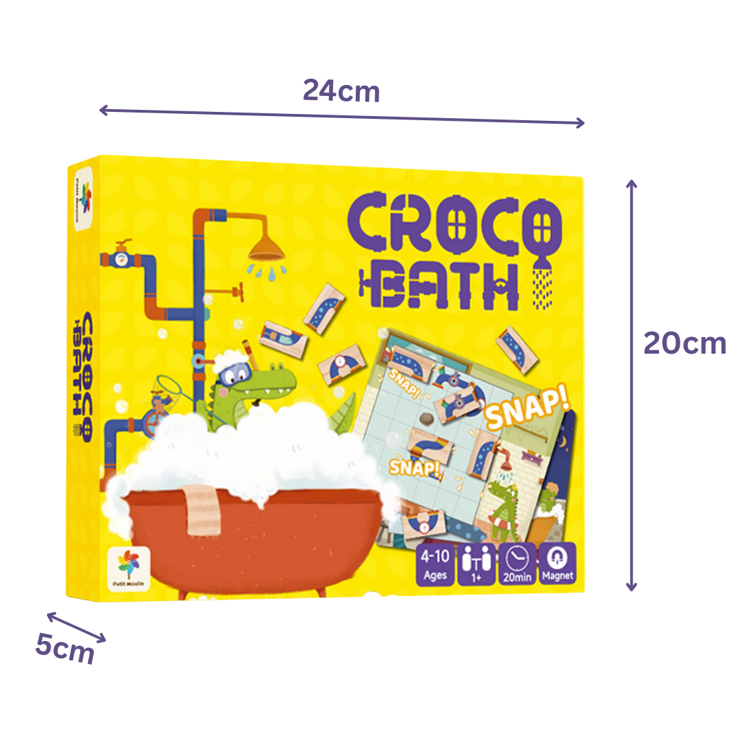 Croco Bath - Jeux de logique en bois magnétique